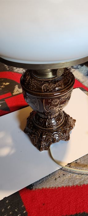 Pamiątki z PRL lampa ceramiczna Wałbrzych