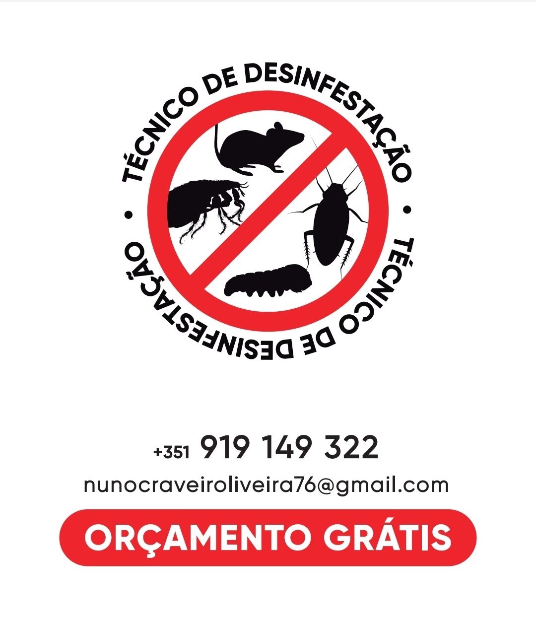 Desinfestação (percevejos, formigas, baratas, térmitas, ratos, etc)