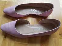 Buty damskie, baleriny, blady róż, Ryłko