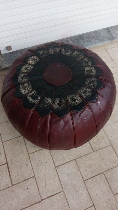 PUFF Marrocos Decorado 50x35cm. Bom Com 3 Fotos