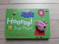 Świnka peppa hooray says Peppa pig finger puppet book English