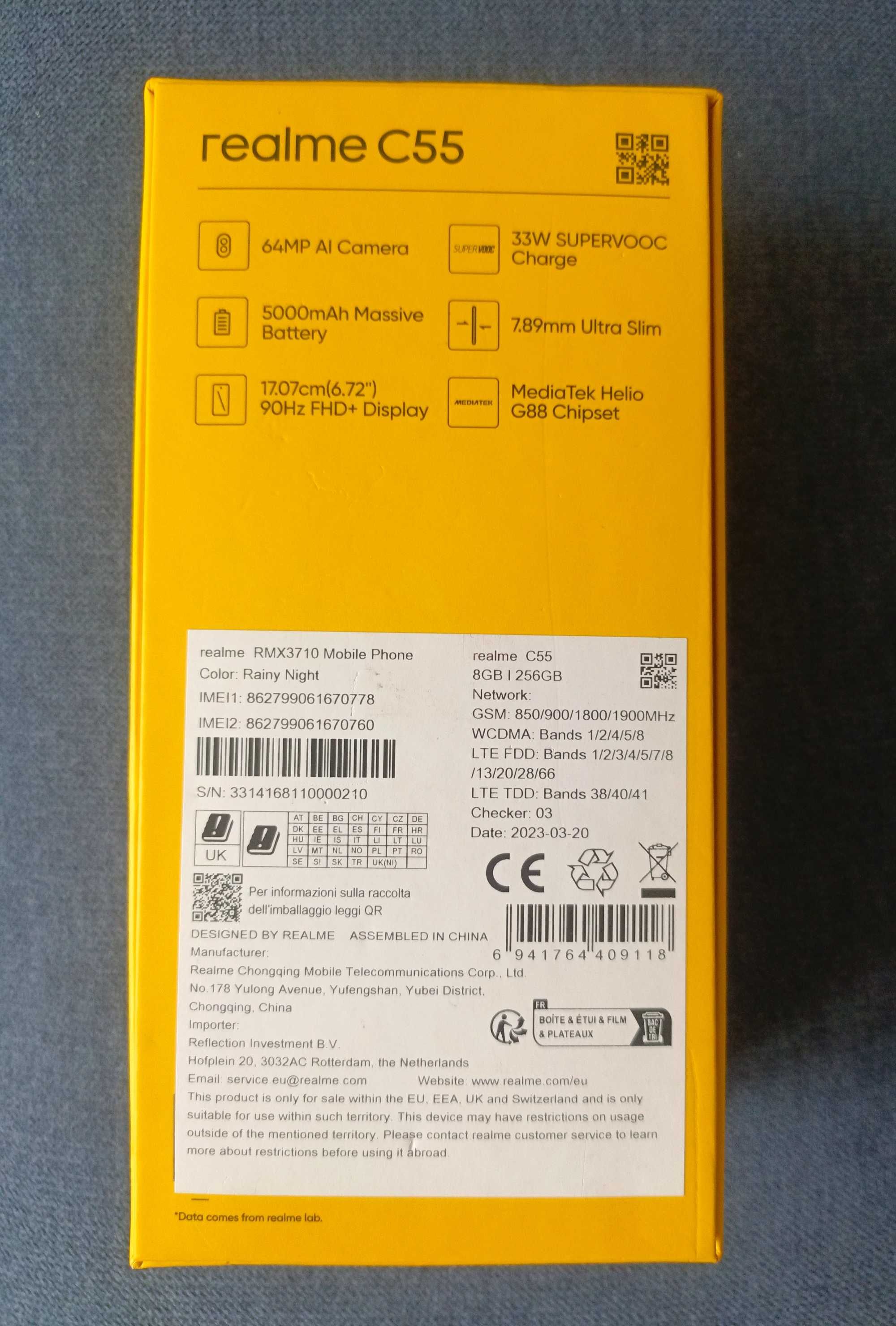 NOWY Realme C55 caly komplet 8/16GB RAM 256 GB