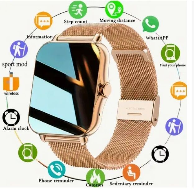 Smartwatch dourado