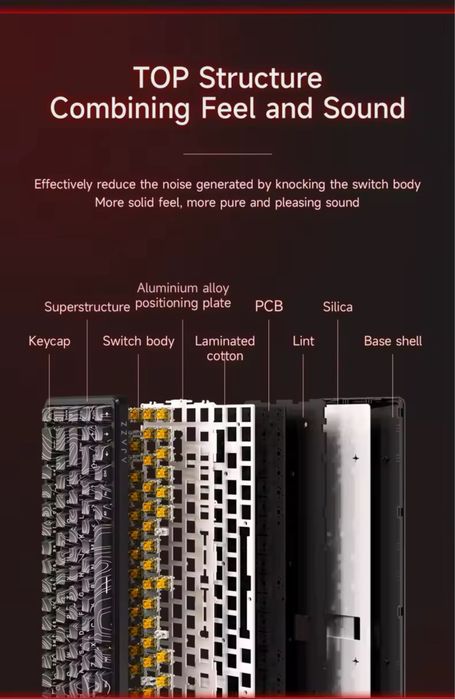 Игровая механическая магнитная клавиатура Ajazz ak680 max