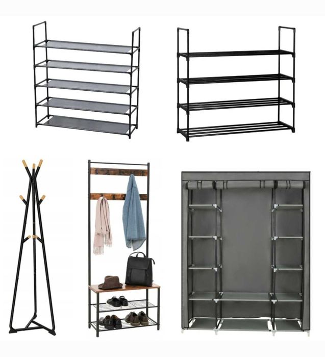 Полиця вішалка стійка шафа підставка для взуття одягу підлогова лофт