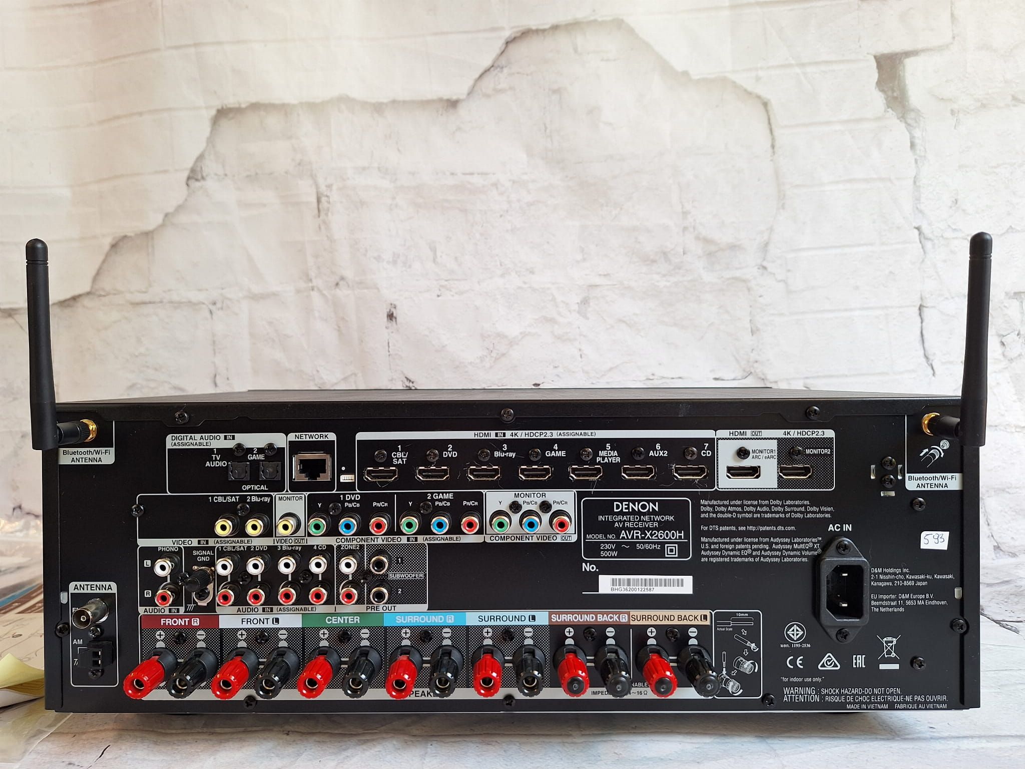 Mocny  Denon AVR-X2600 4K eARC Wi-fi BT Atmos Vision 7.2