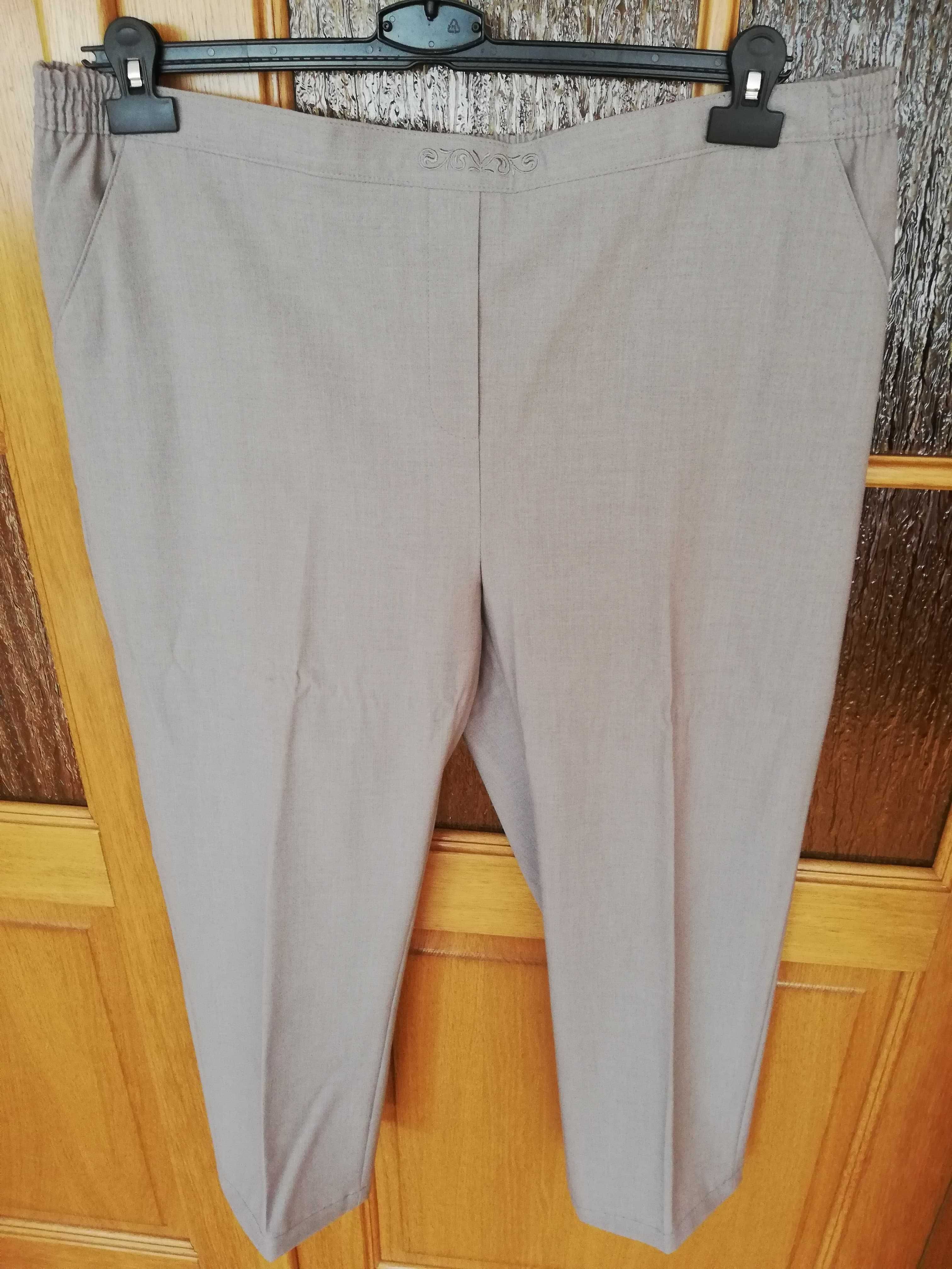 Spodnie w kant, eleganckie, dwupak, cena za obie pary, L, XL, 42, 44