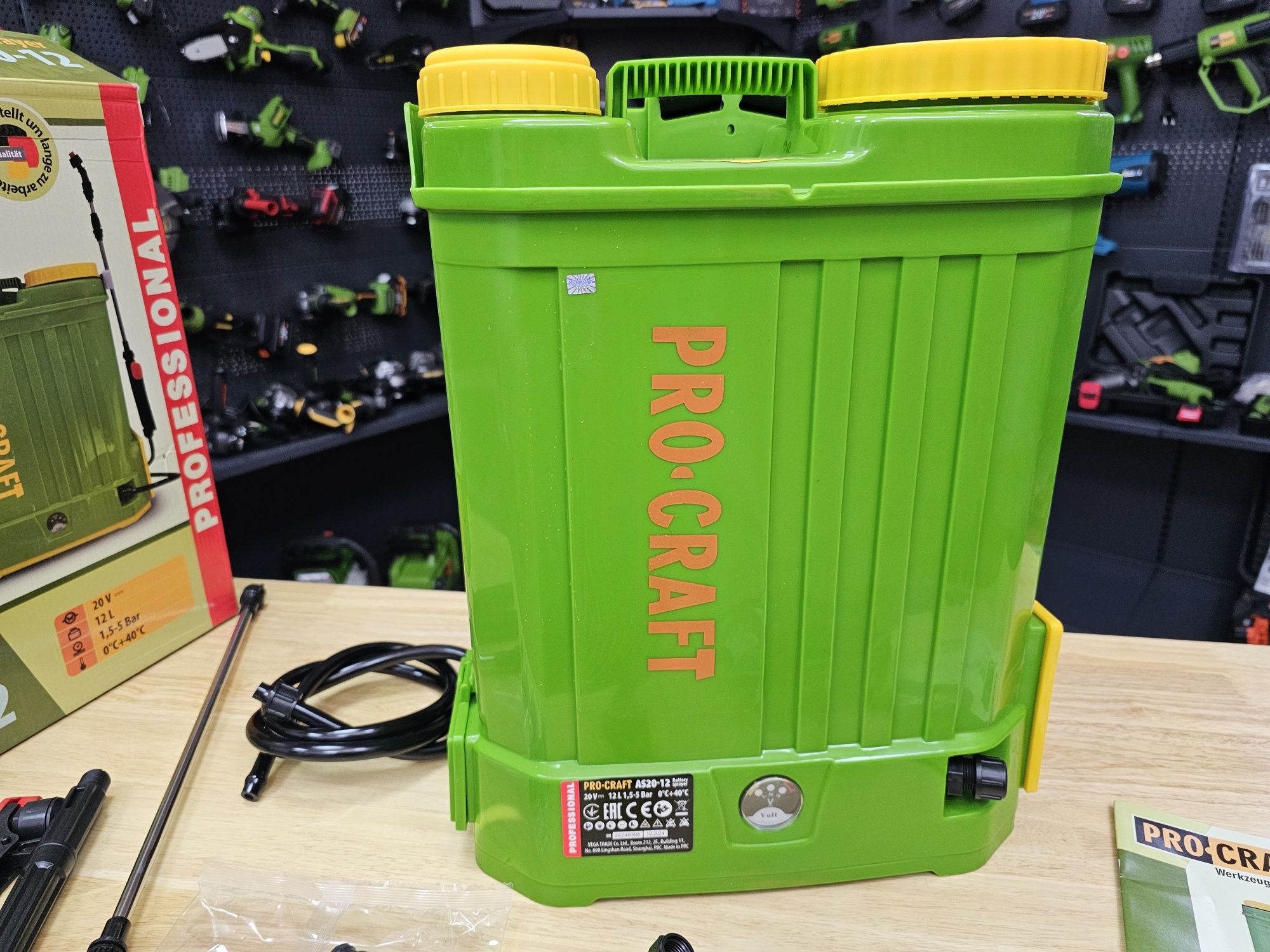 20V 12л. Аккумуляторный опрыскиватель Procraft AS20-12 Гарантия 36мес