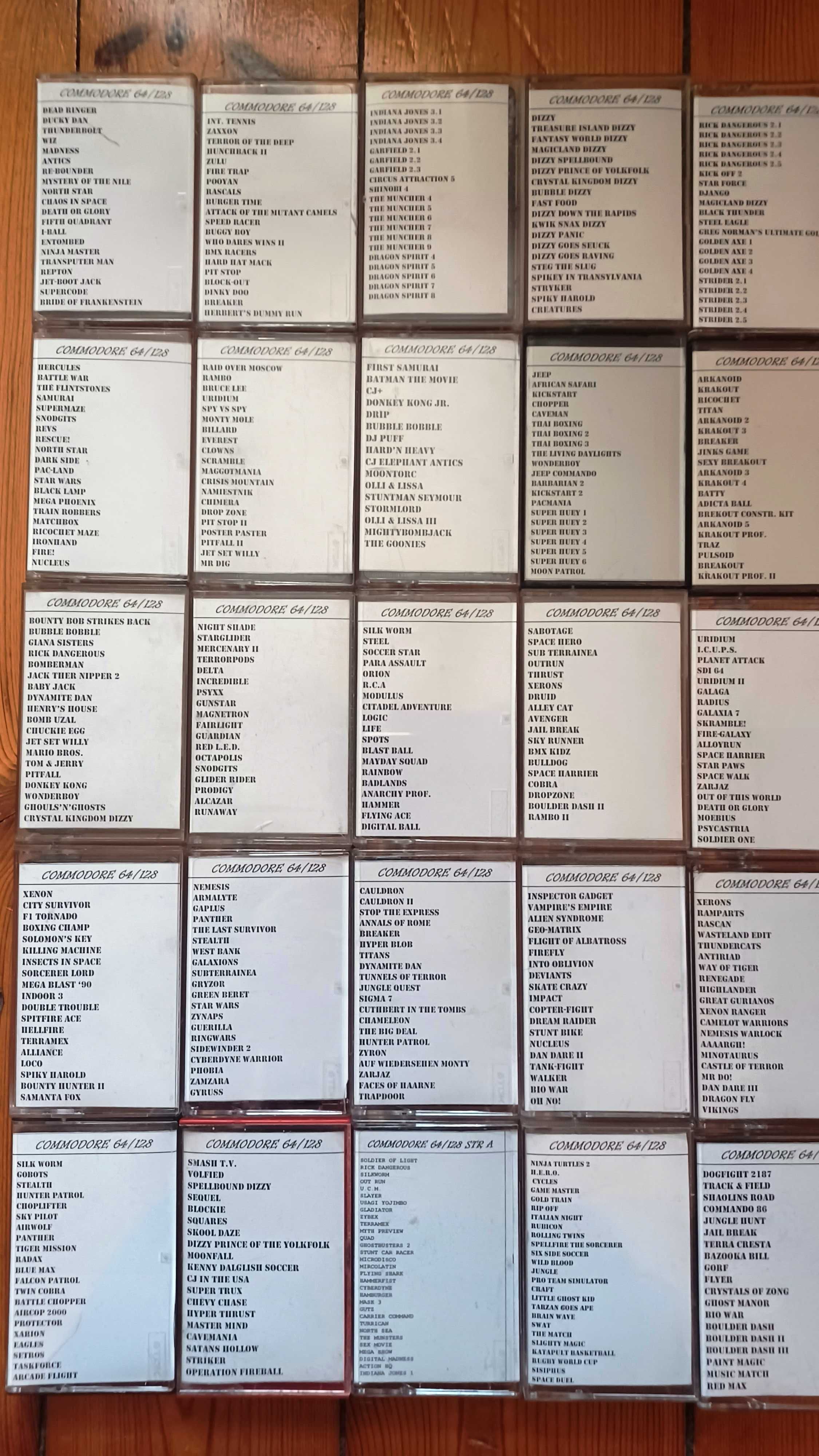C64 Kasety do Commodore 64 - zestaw 69 sztuk, testowane