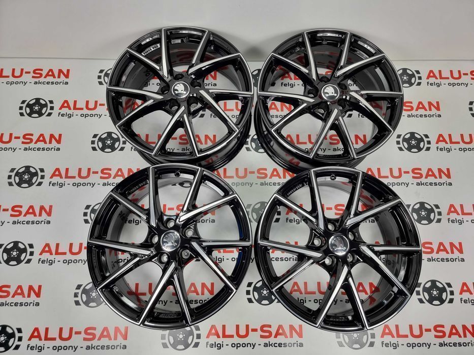 Nowe alufelgi SKODA 18" 5x112 KaroQ KodiaQ Octavia SuperB - Czarne