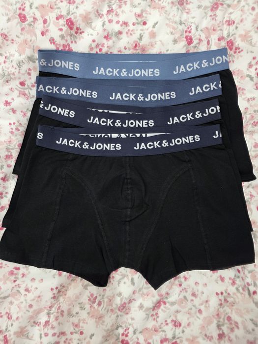 Czarne męskie bokserki Jack&Jones bawełniane L