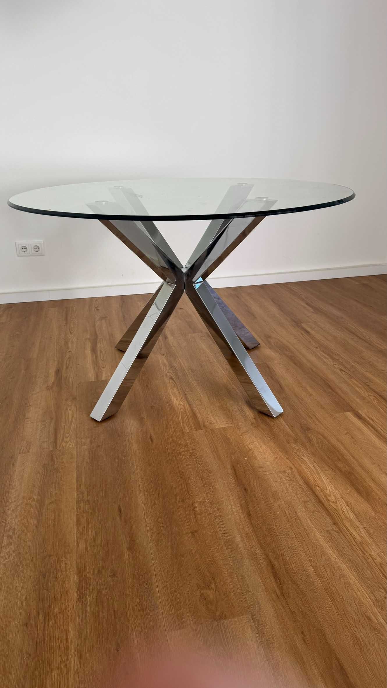 Mesa Vidro Redonda 120cms
