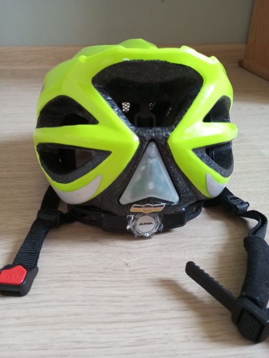 Kask rowerowy Alpina 50-55, dziecięcy, lampka z tyłu, bdb