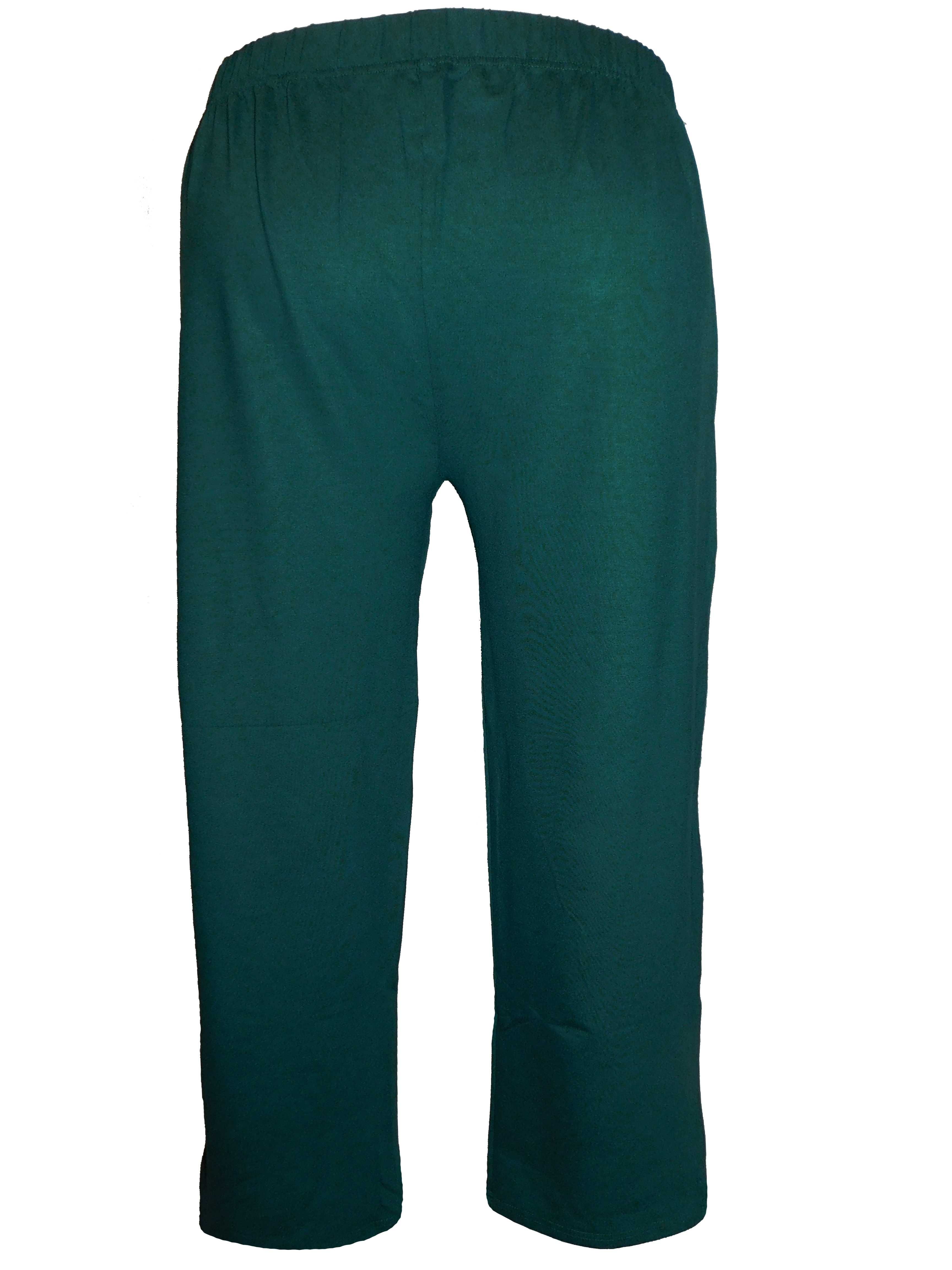 Spodnie wygodne, zieleń, wiskoza,  Plus Size 4XL - 60 / 62