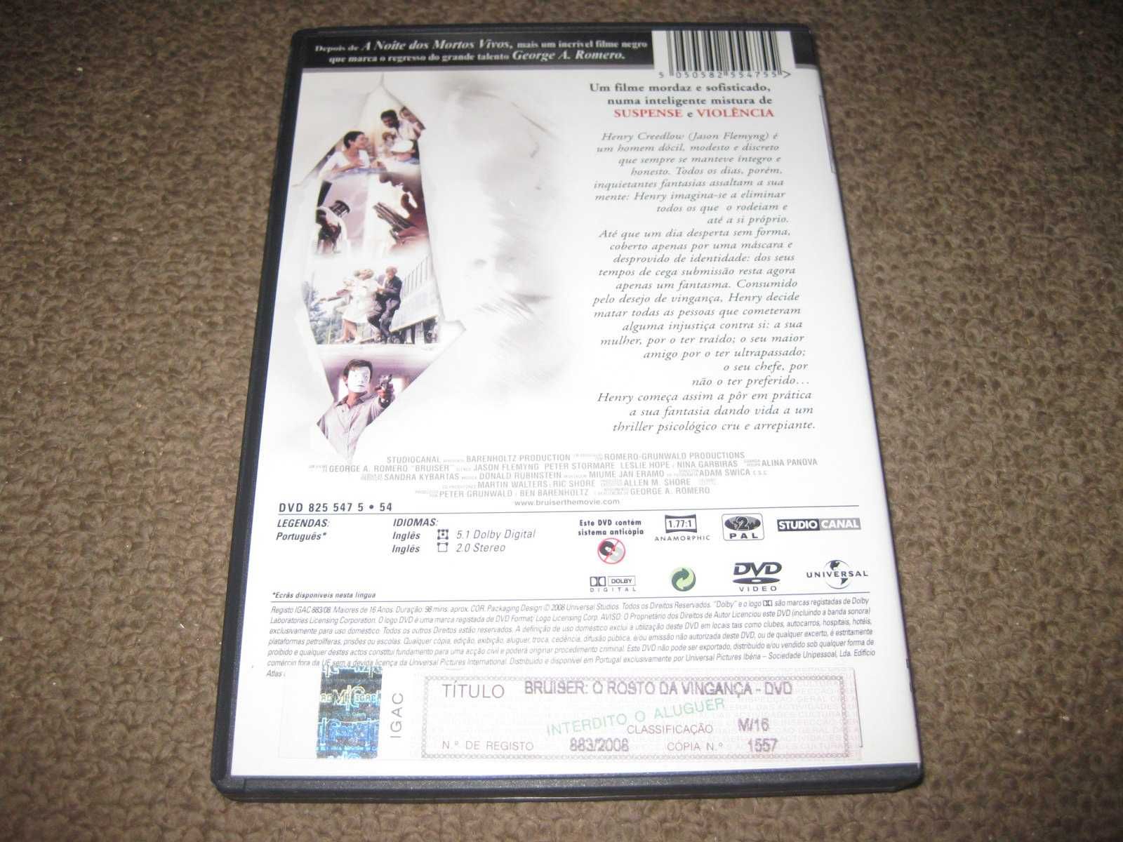DVD "Bruiser- O Rosto da Vingança" de George A. Romero/Raro!