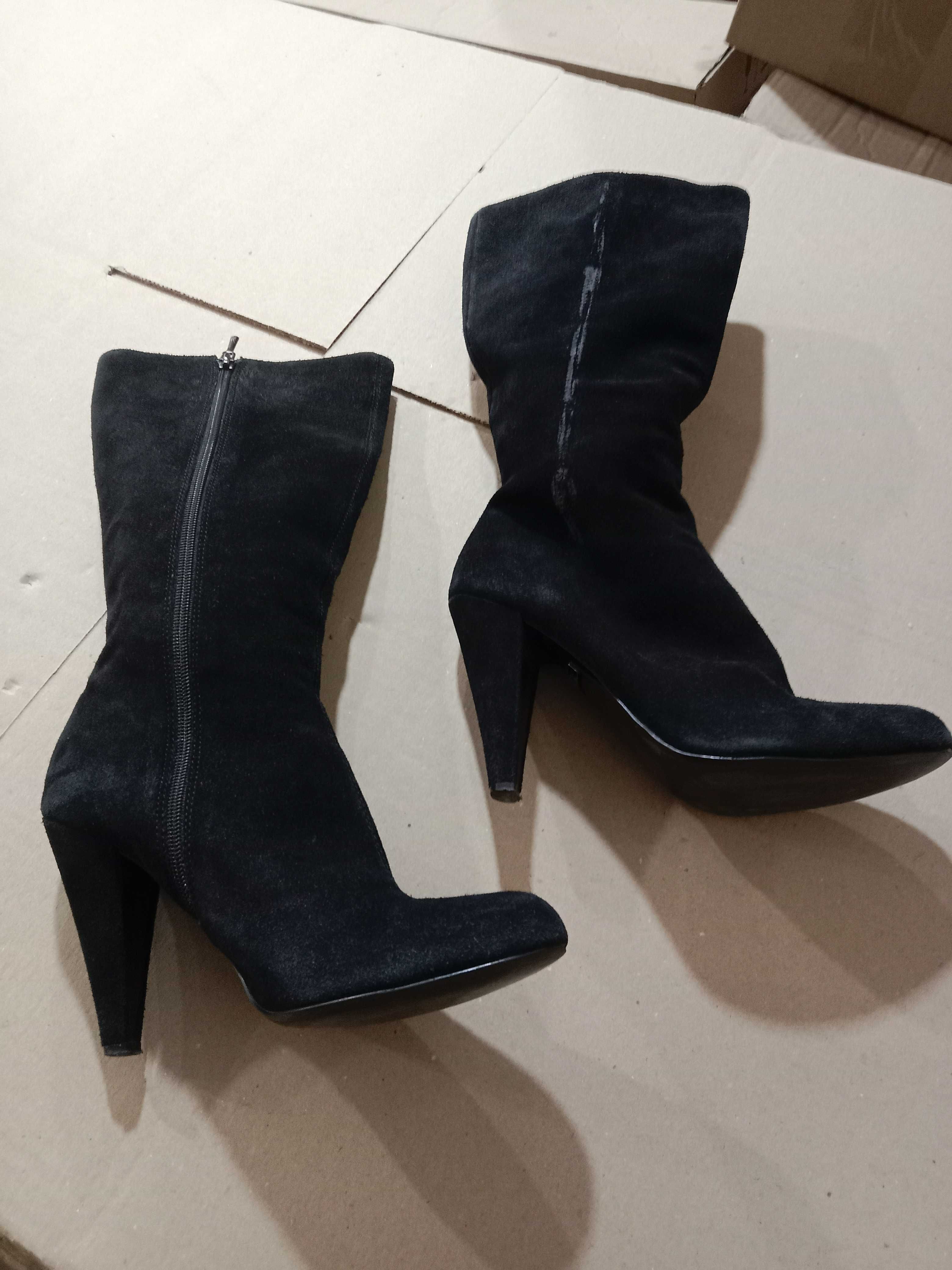 Сапоги женские Zara Basic замшевые 38 размер