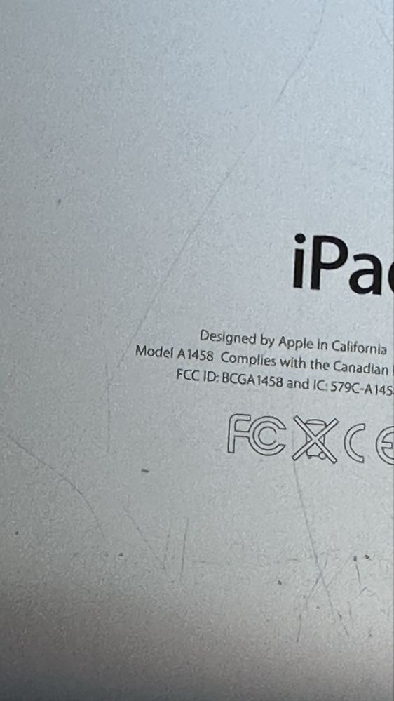iPad model MD513FD/A model A1458 .