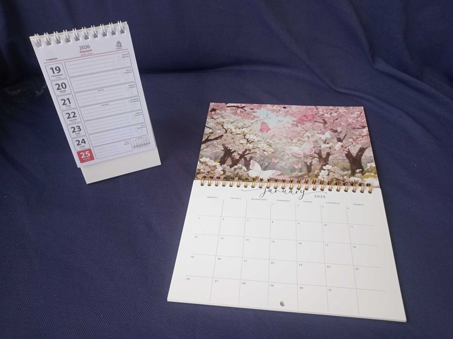 Zestaw 2 kalendarzy 2026 biurkowy i ścienny