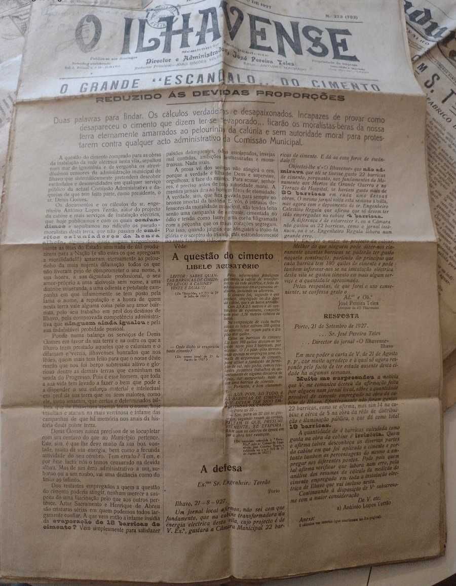 Jornais antigos 1927, Ílhavo 17 unidades