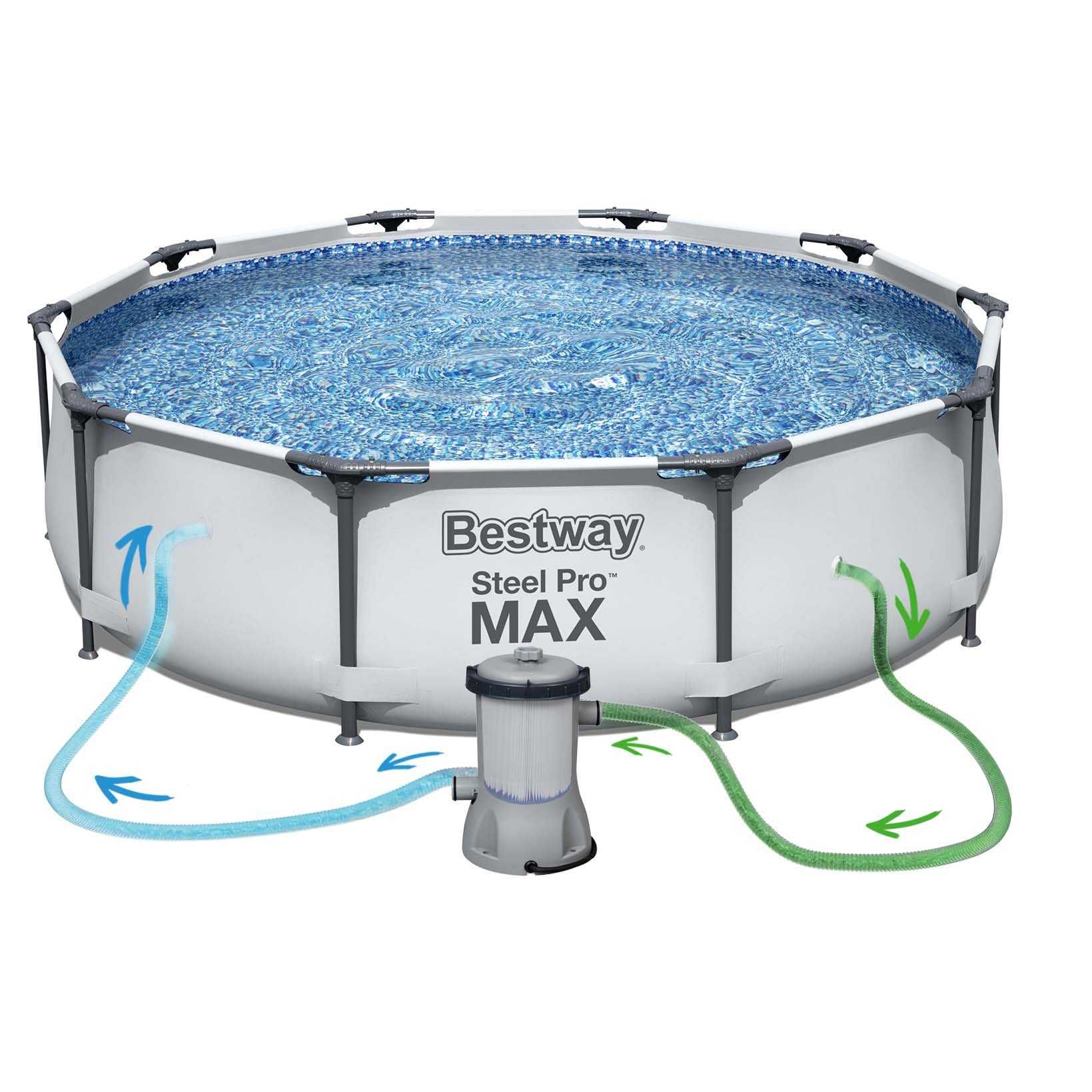Каркасный бассейн Bestway, размер 305x76 см с фильтрующим насосом