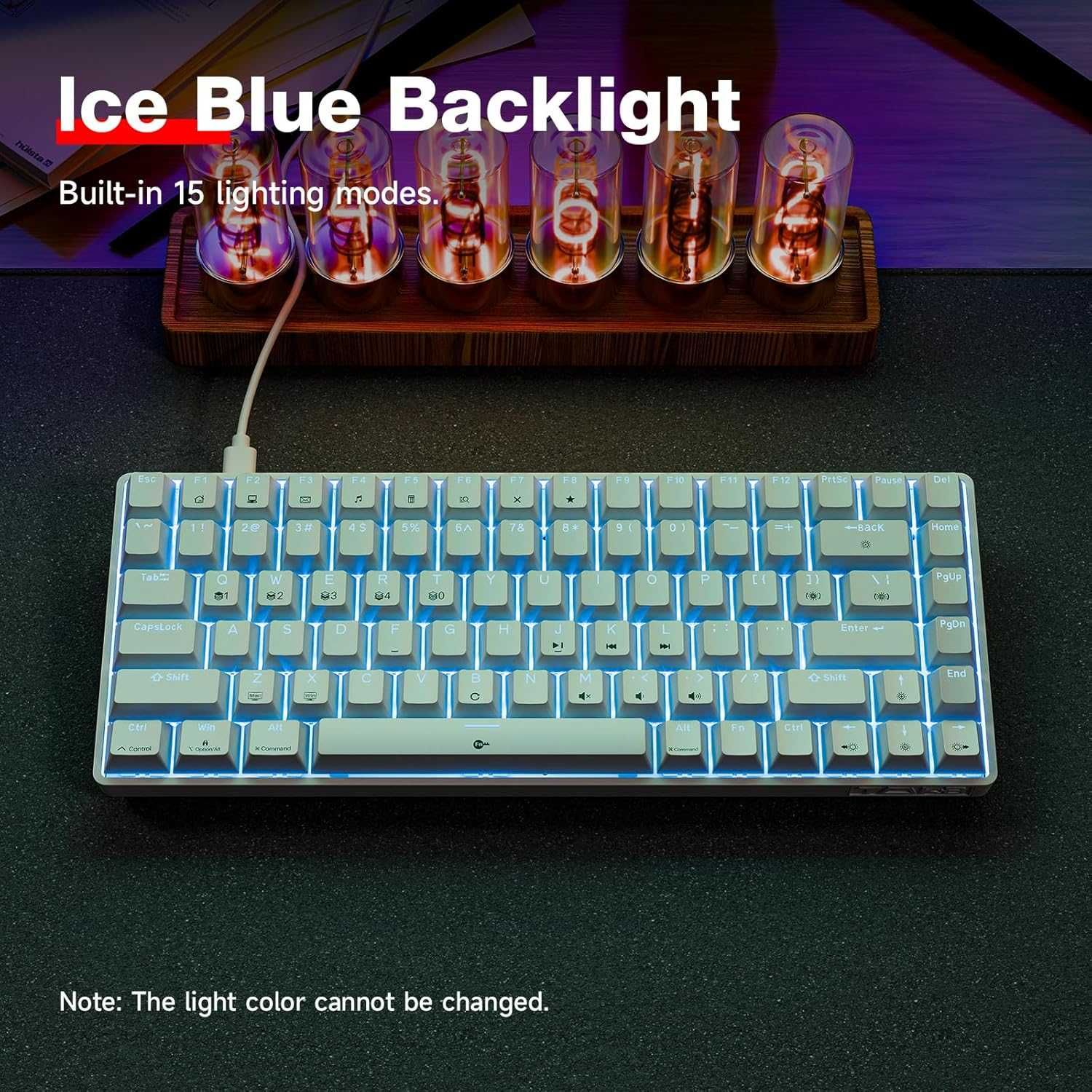 TMKB T84SE mechaniczna klawiatura gamingowa biała RED Switch