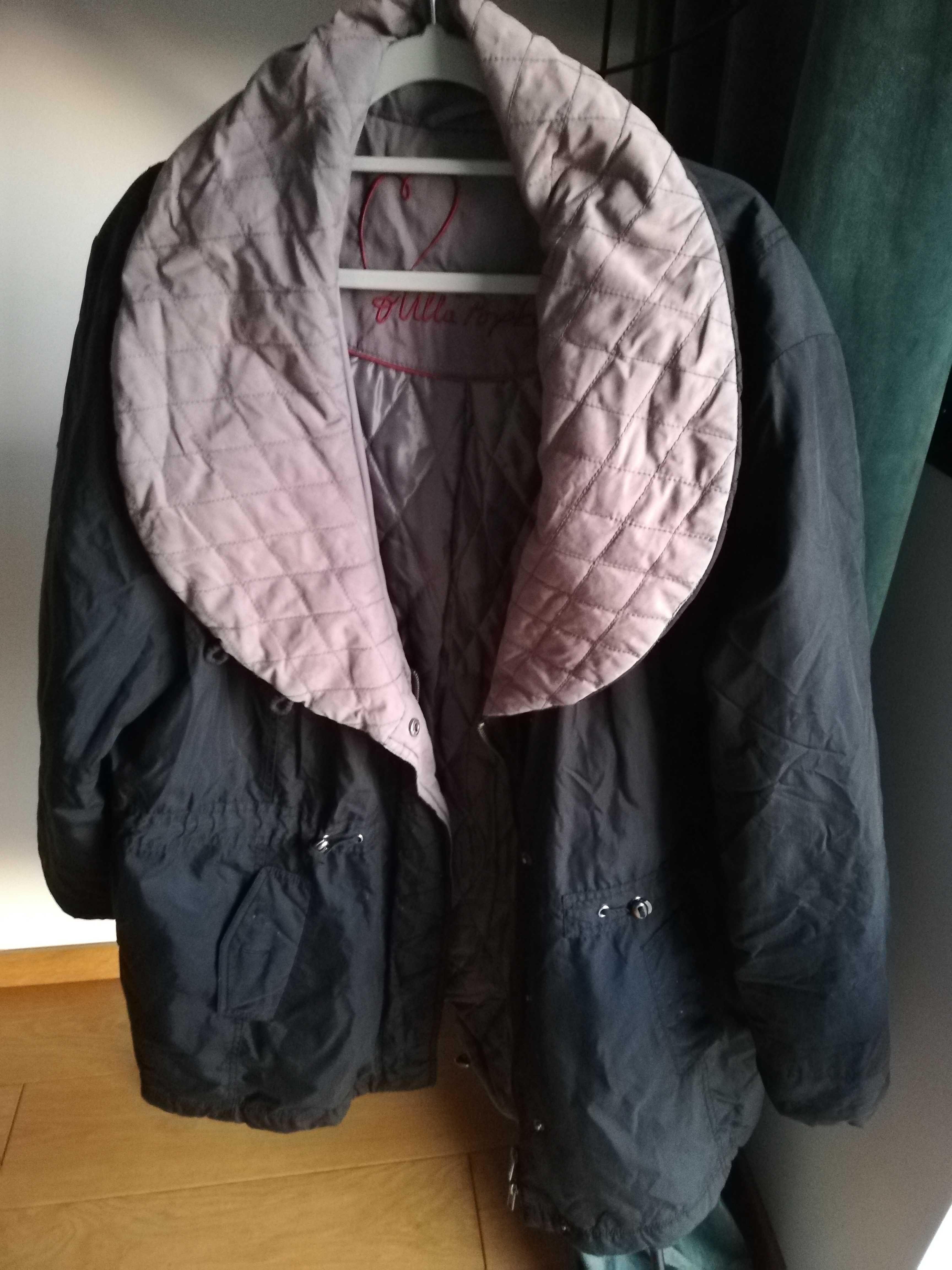Ulla Popken kurtka prochowiec czarna r. 50/52