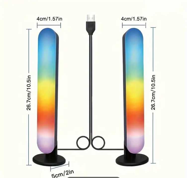 Lampka LED RBG, zestaw listew świetlnych LED (2szt.)