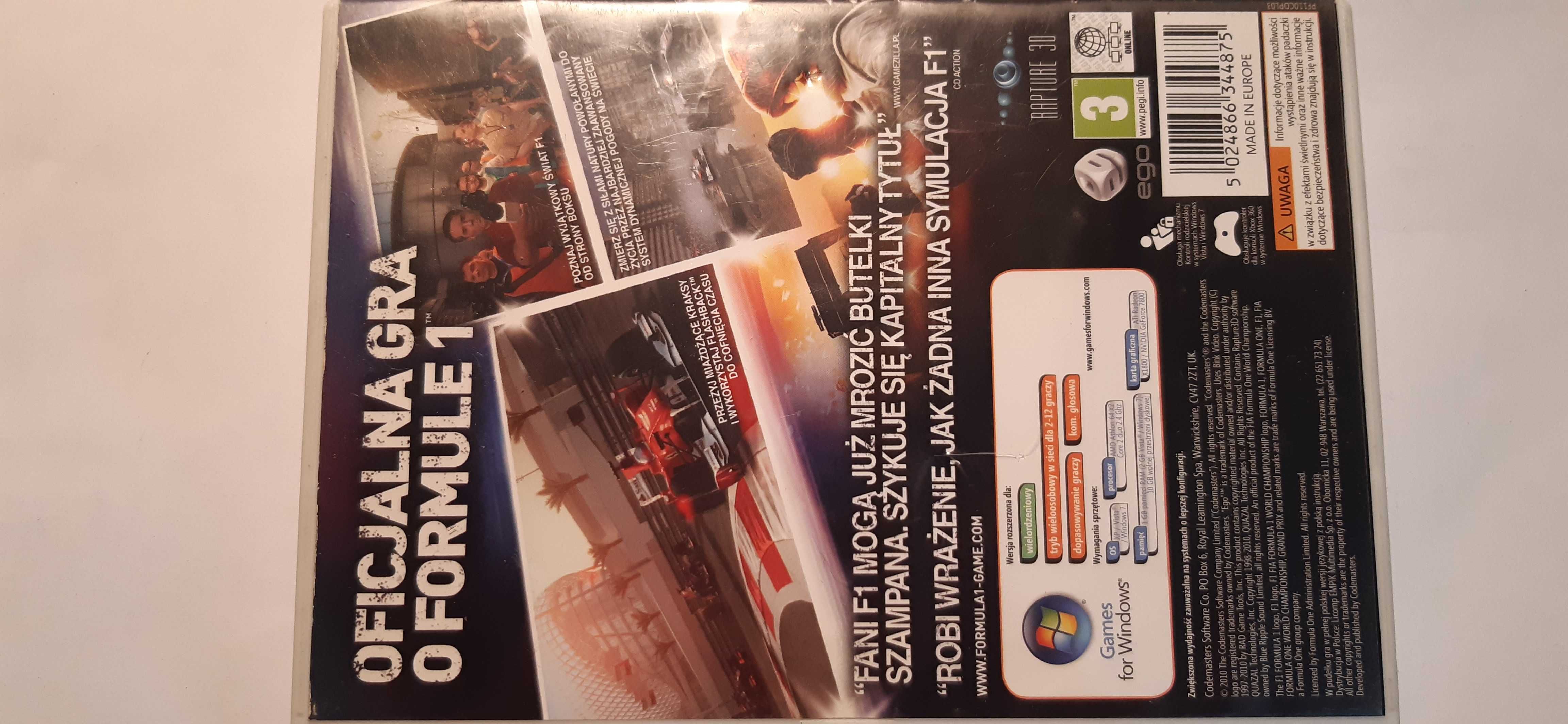 F1 2010 codemasters wersja PL, formuła 1 retro wyścigi pc