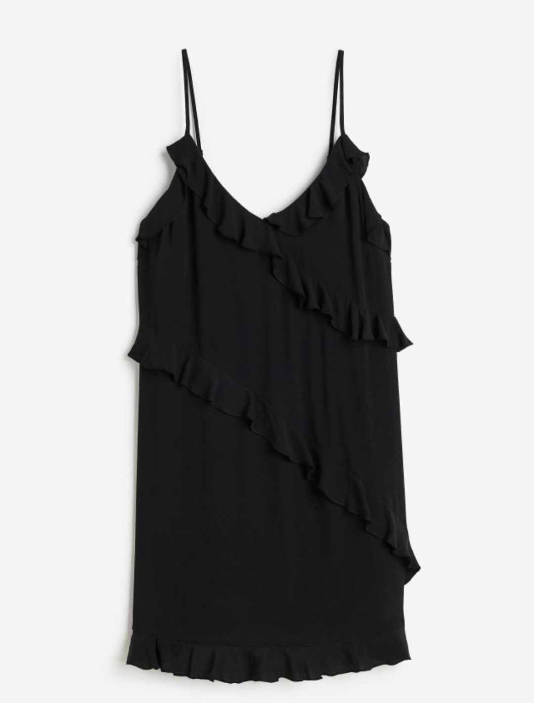 Vestido em crepe com folhos (NOVO)  H&M- M