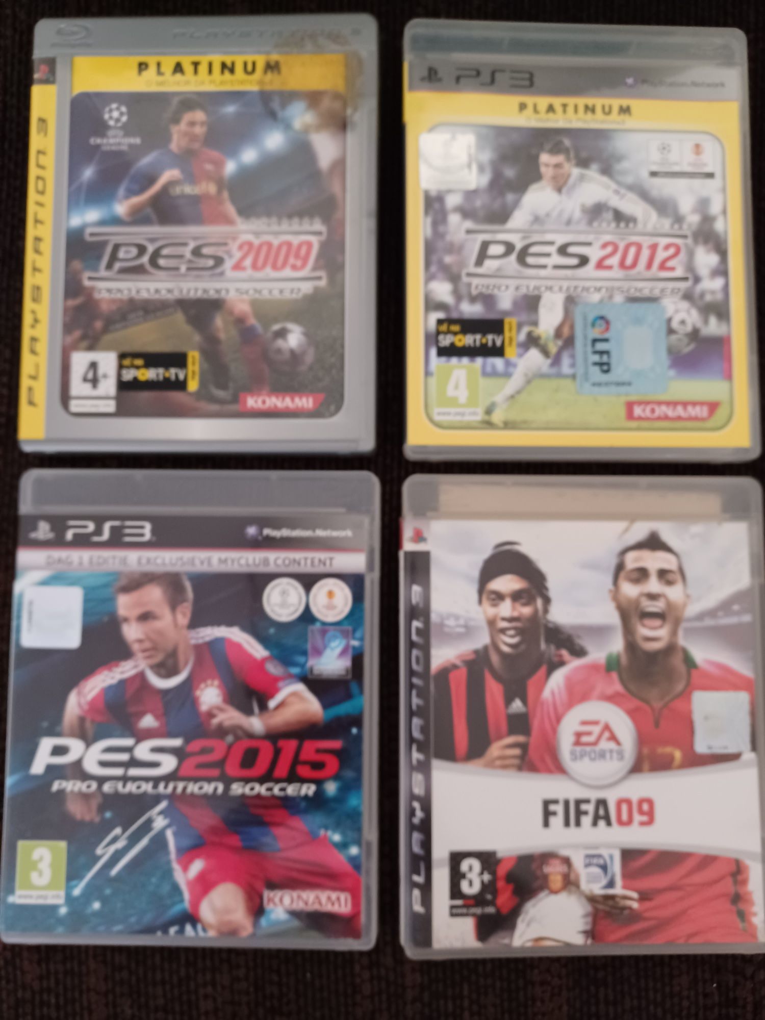 Pack 4 jogos futebol PS3 PES + FIFA