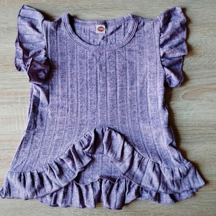 Komplet dla dziecka prążek bluzka z leginsami