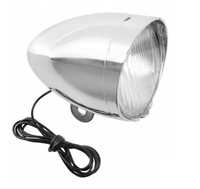 nowa retro LAMPKA przednia HOLENDERKA CHROM lampa dynamo