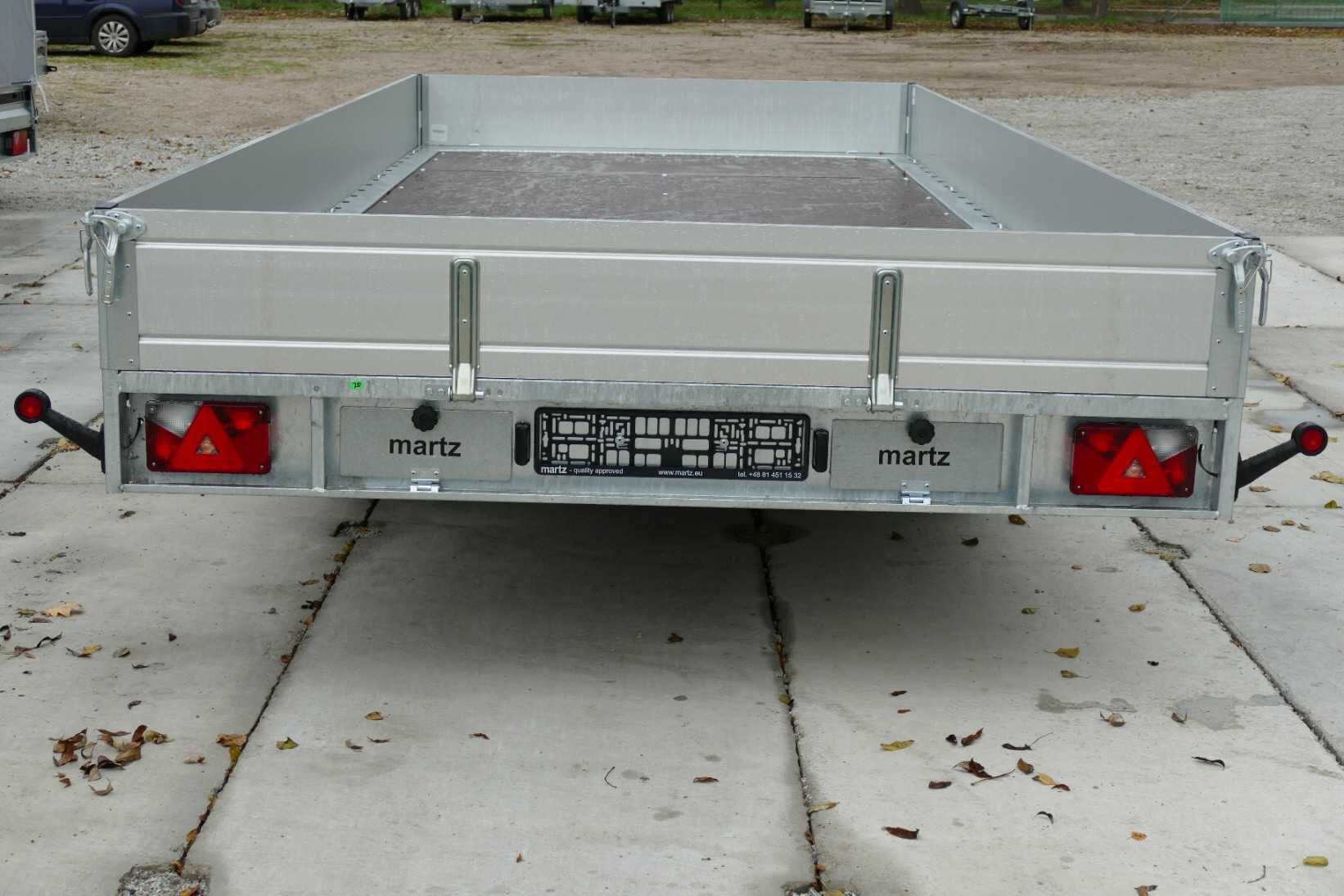 Przyczepa laweta platforma Martz GT Plateau 500/3 Burty Alu DMC 3500kg