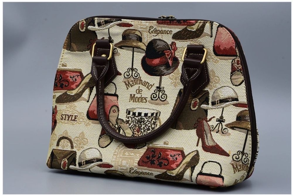 Torebka gobelinowa unikat + portmonetka.