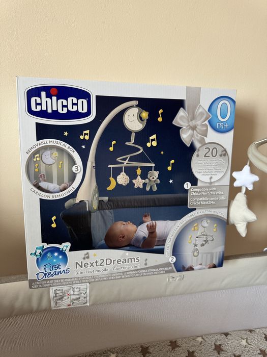 Karuzela na łóżeczko Chicco Next2Dreams – beżowy, stan idealny