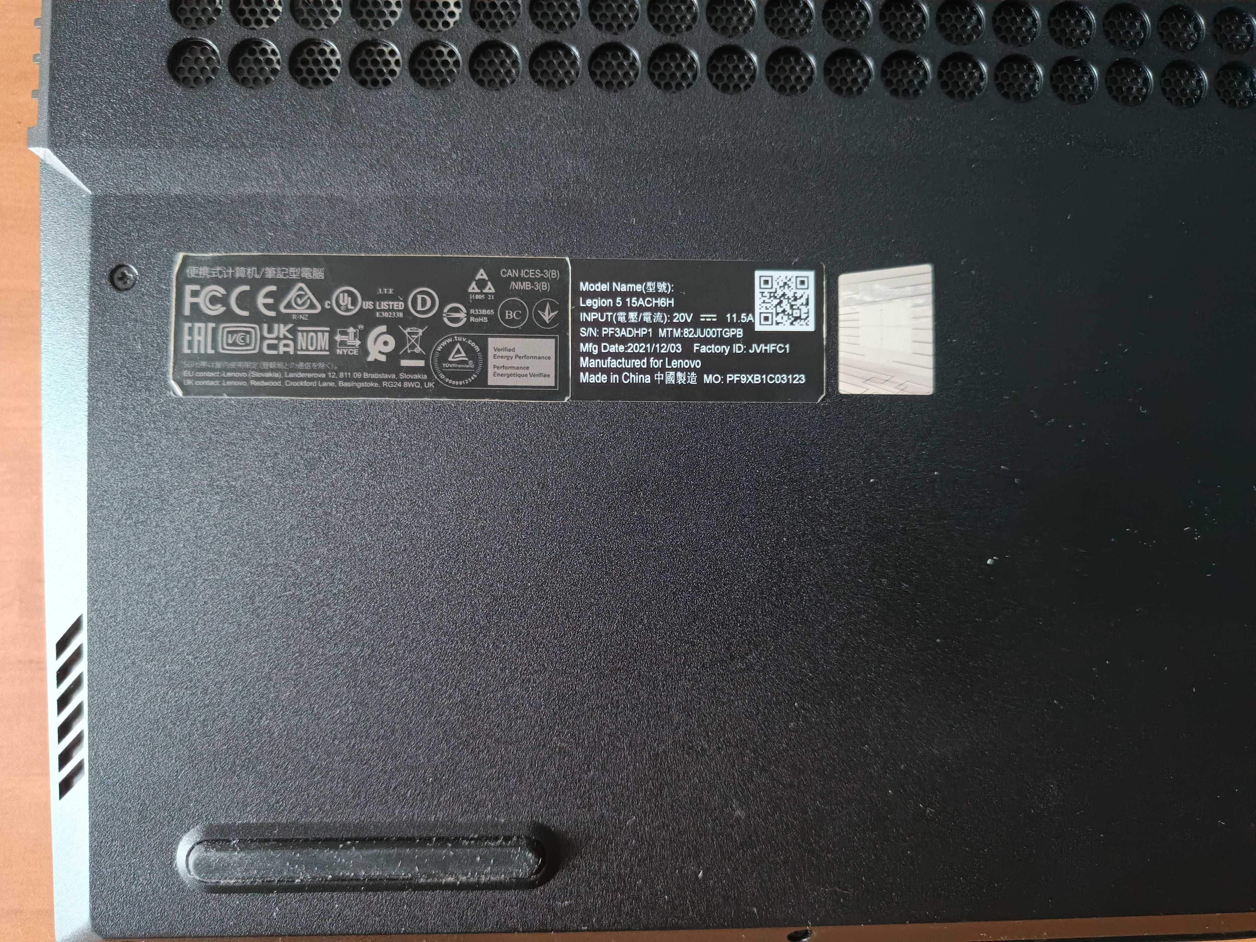 Lenovo Legion 5 RTX3060 Ryzen 5 SSD 512 GB 16 GB  RAM Ideal