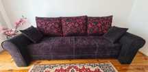 Sofa/Kanapa rozkładana czarna (Lipsko)
