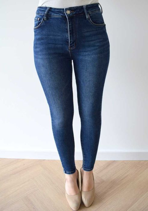 M.Sara push up spodnie rurki wysoki stan high waist w30 l m jeansy