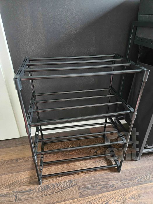 Przechowywanie dom 4 poziomy na pudełka czarny