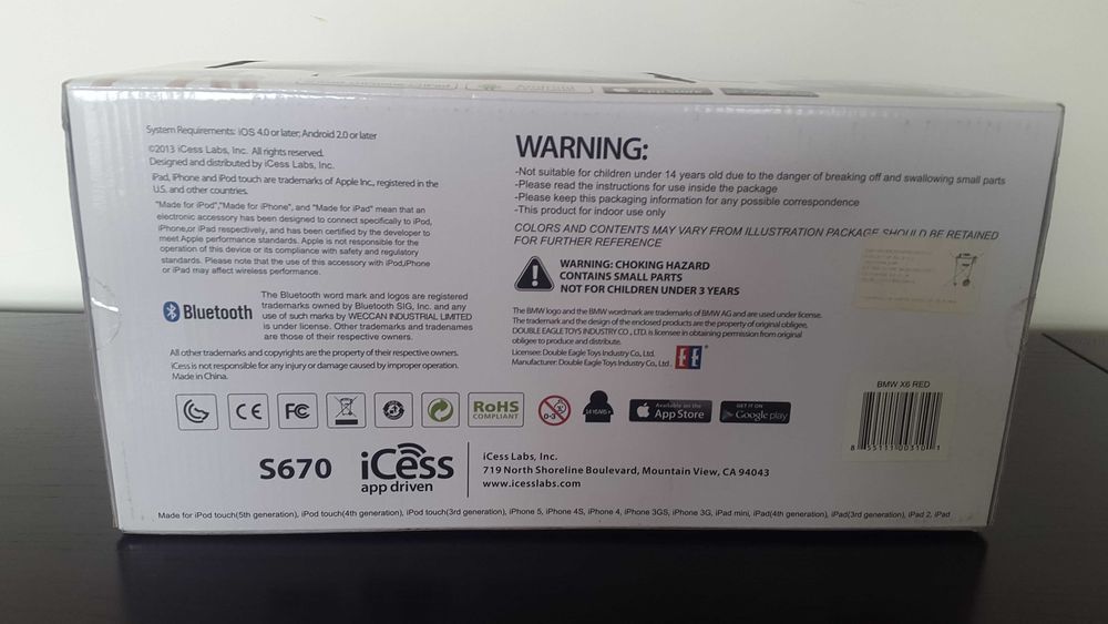 iCess BMW X6 zdalnie sterowany ze smartfona