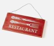 Zawieszka - drewniana tabliczka - Restaurant