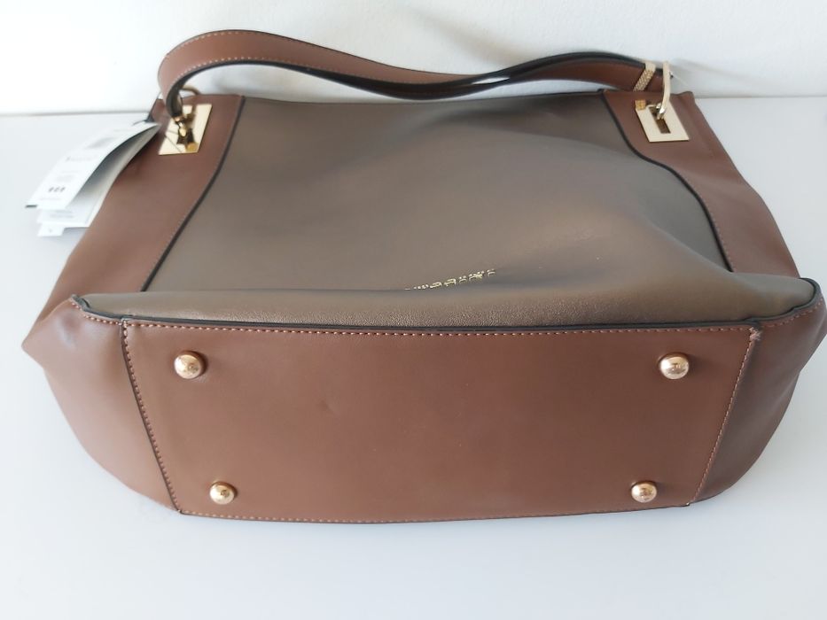 Torebka PUCCINII shoperka czarna brązową torba PROMOCJA