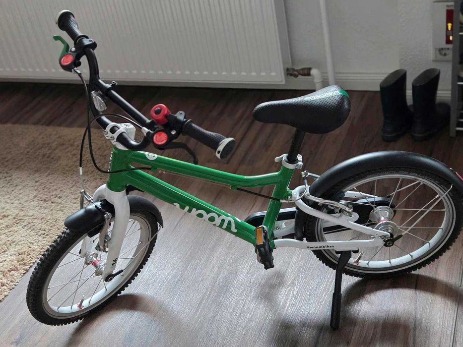 Rowerek dla dzieci Woom 3 Zielony (SUPER STAN, OKAZJA)