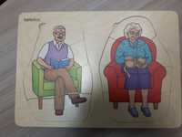 Edukacyjne puzzle warstwowe babcia i dziadek - rewelacja