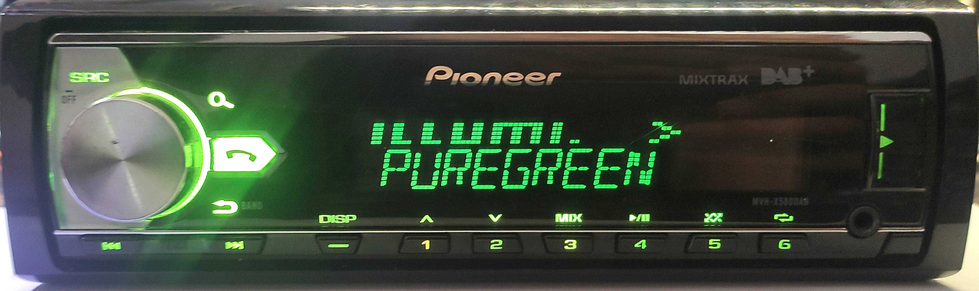 Rádio Pioneer MVH-X580DAB USB MP3 DAB Bluetooth 4x50w