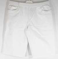 Spodnie białe krótkie na gumce stretch Bawełna R 36