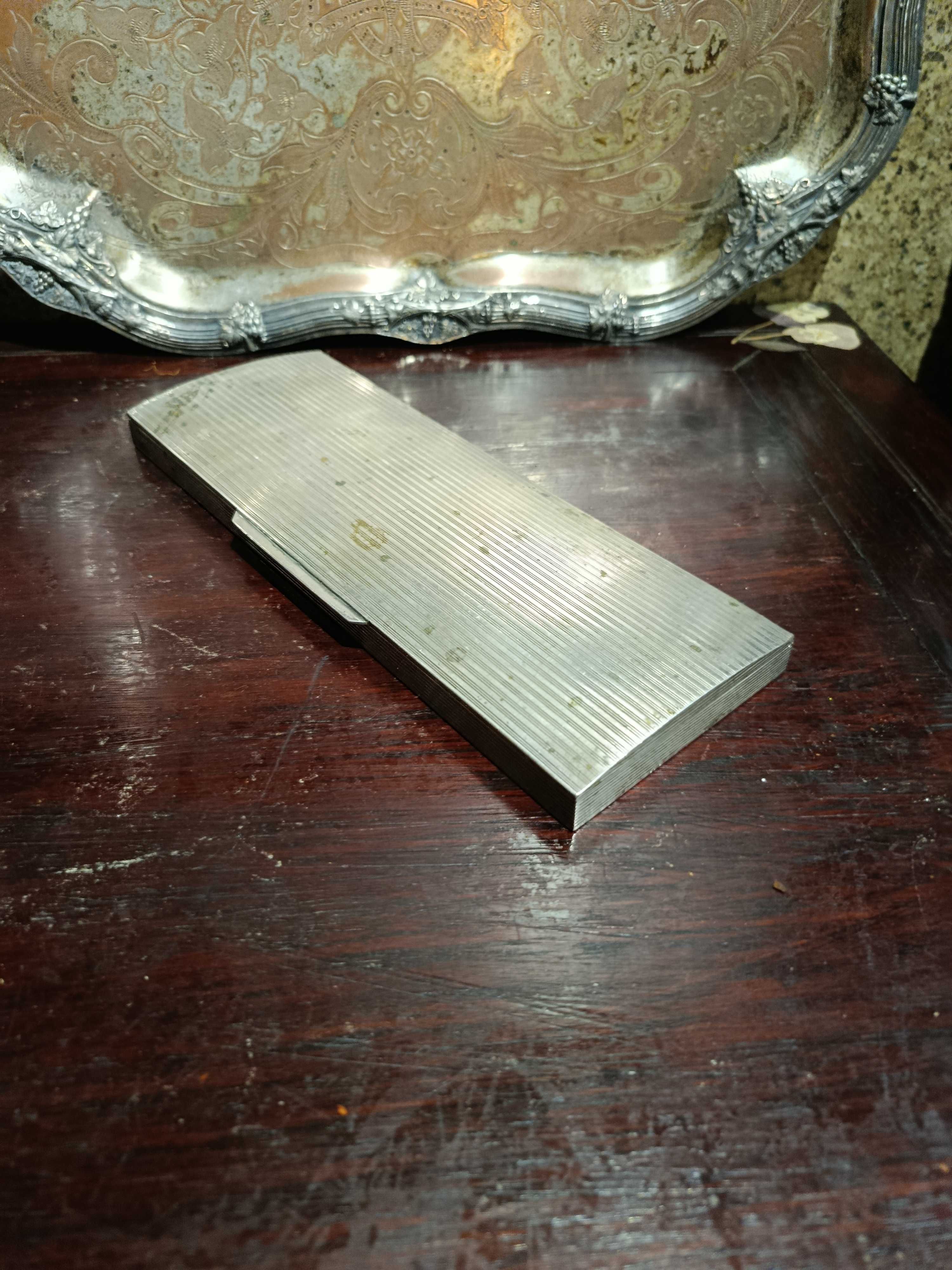 Caixa Cigarreira Prata 18 cm 354 gr