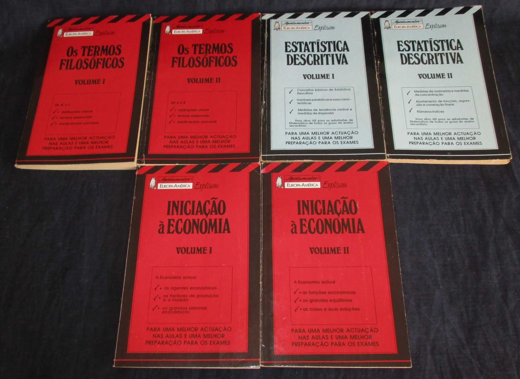 Colecção Apontamentos Europa-América Filosofia Estatística Economia