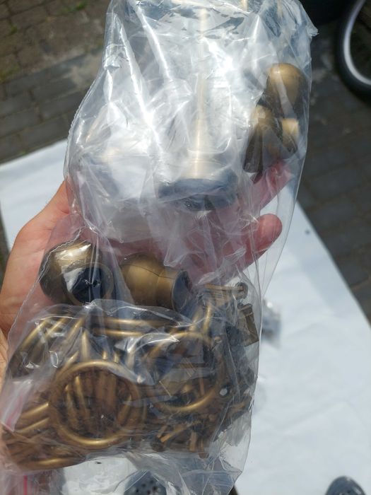 Karnisz podwójny kolor mosiężny 150cm