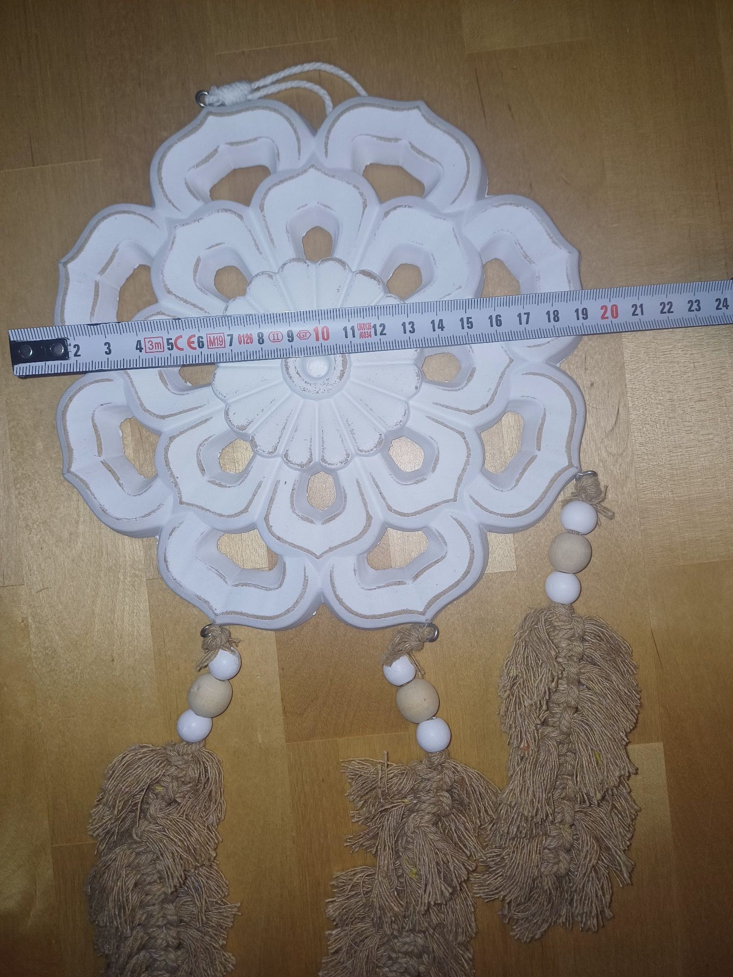 Drewniana mandala, rozeta, zawieszka. Nowa